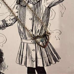 Vintage Child’s birthstone Heart pendant Necklace